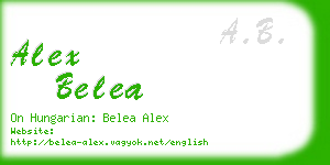 alex belea business card